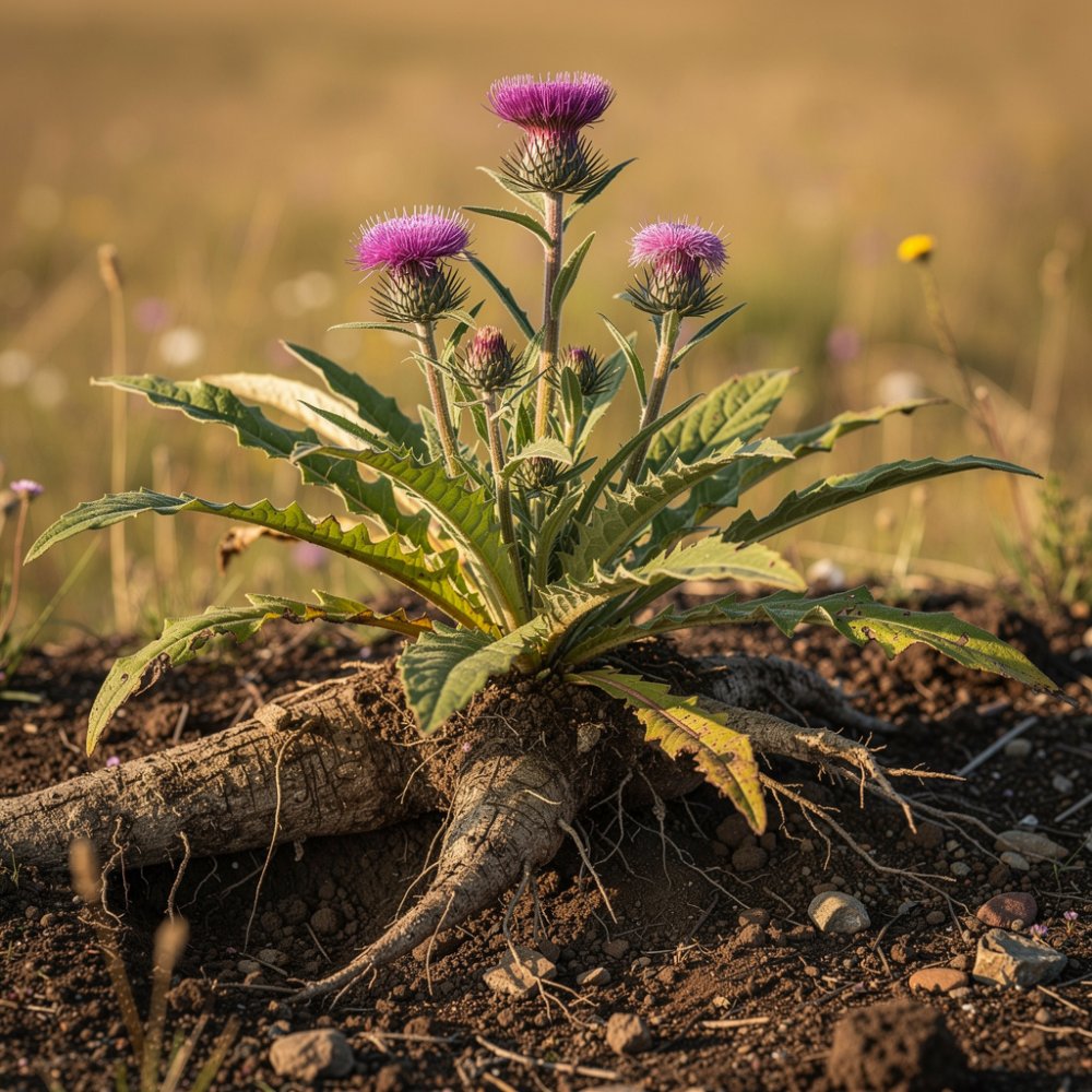Raíz de maralí – planta con tallo alto y raíz