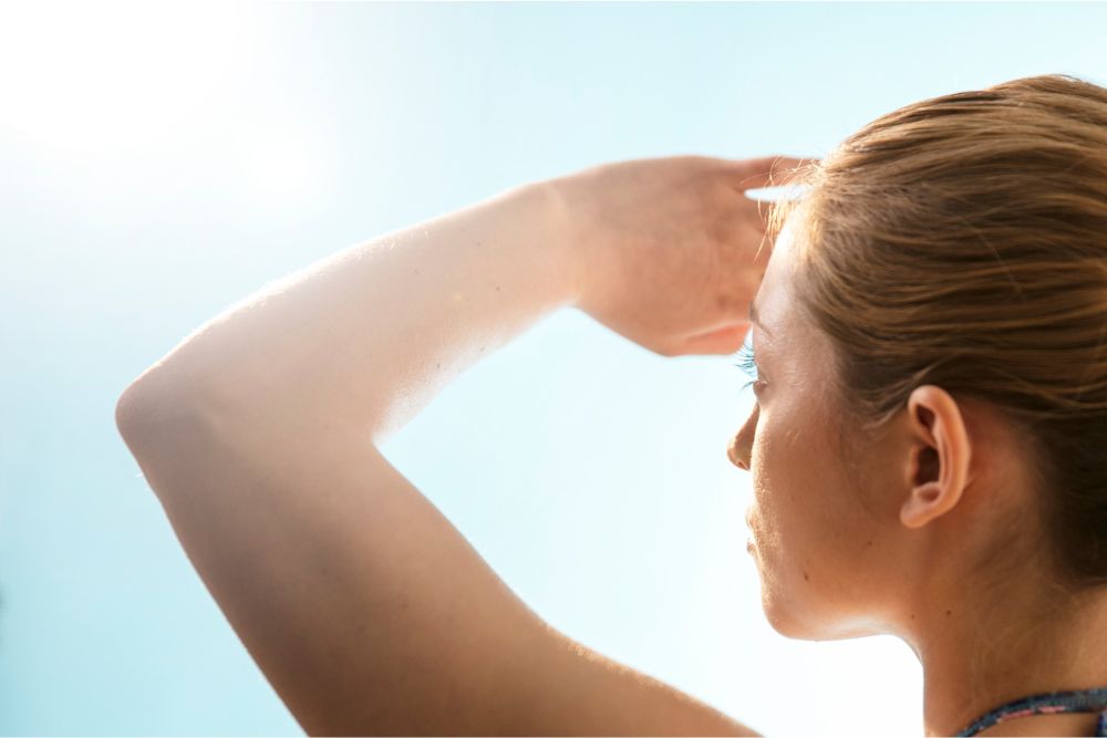 Piel en verano expuesta a la radiación solar