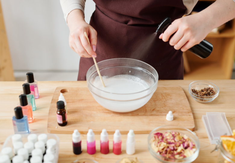Preparación de mezclas de aromaterapia
